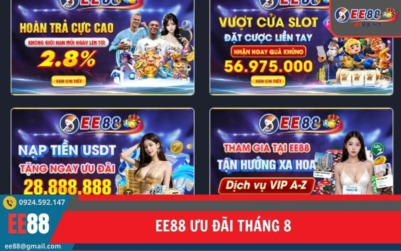 EE88 Ưu Đãi Tháng 8